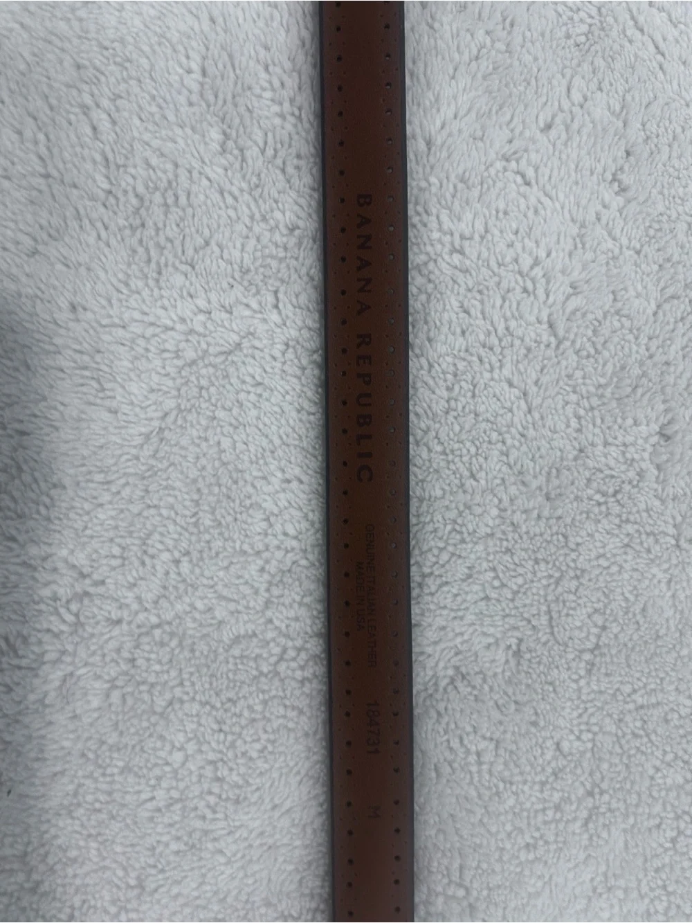 Banana Republic Brown Genuine Leather Perforated Belt Medium Made in USA